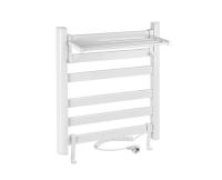 Полотенцесушитель электрический Белый лесенка с полкой 5 перекладин 600*500*270 мм 160W BRIMIX